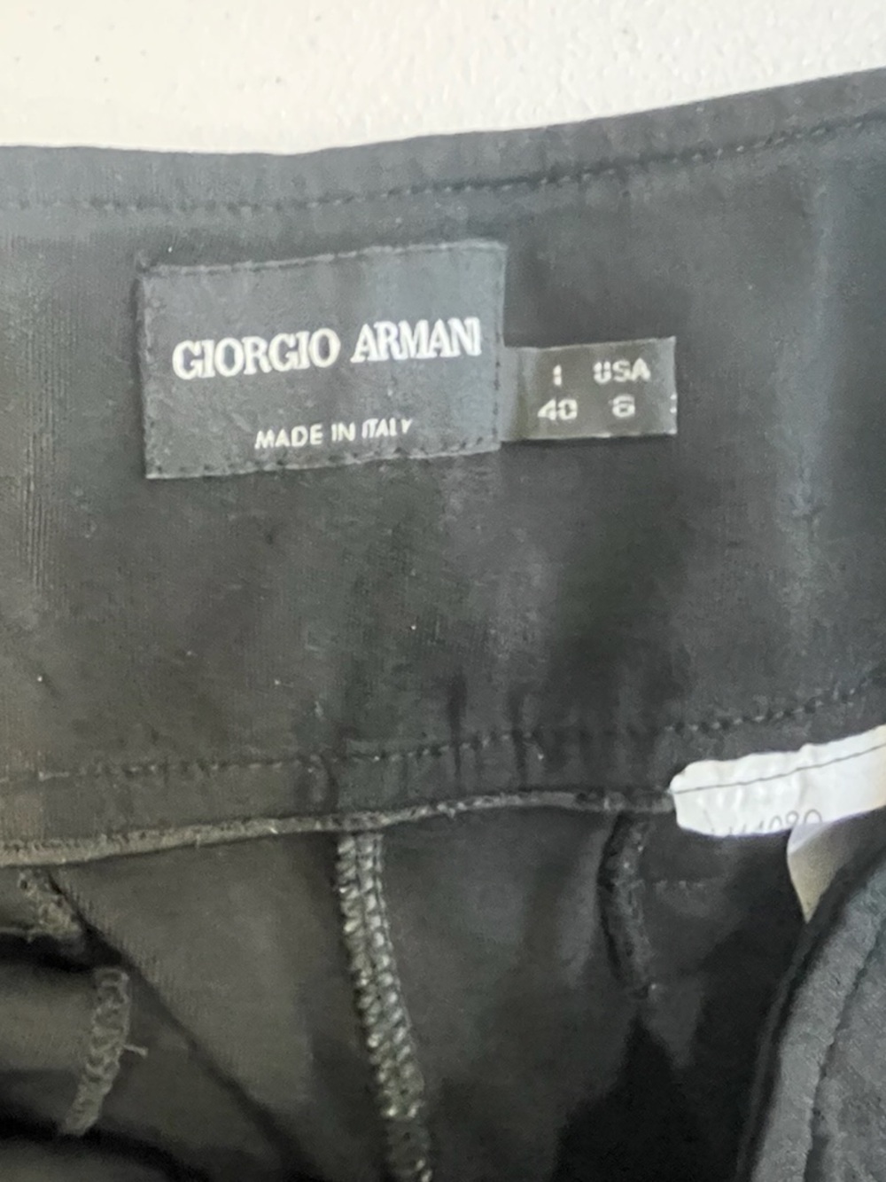 Giorgio Armani Black Pleated Wide Leg Trousers Pants Italy Size 40 US Sz 6 - Picture 7 of 10